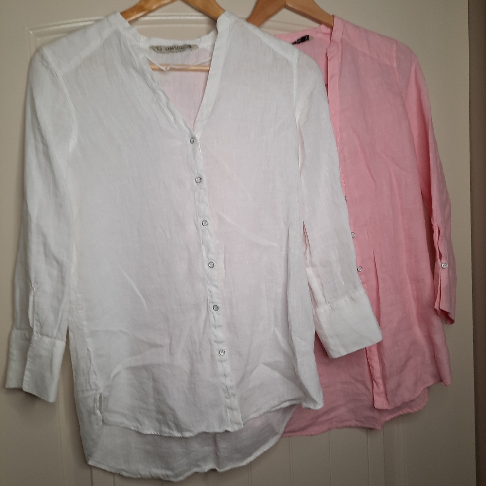 ZARA linen shirts Pink only